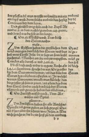 Der Zwölfft misßbrauch. Vom Almusen und Spital gütteren.