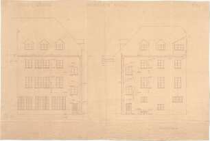 Fischer, Theodor; Würzburg, Münsterplatz; Sparkasse - Hofseite (Ansichten)