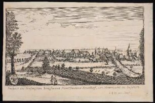 Prospect des Welserisschen Schlosses und Marckfleckens Neunhoff, uon Mitternacht an zusehen. 1. 1/2. St. von Lauf. - Herrensitz Kolerschloss, Lauf-Neunhof