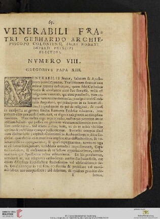 Numero VIII.