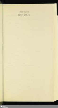 Das Buch Jecheskel