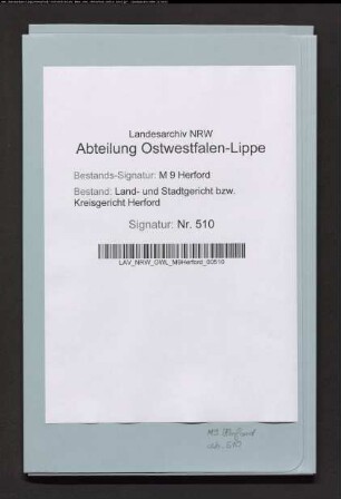 Erblasser: Oberfranke, Anne Catharine Maie, geb. Niermann: