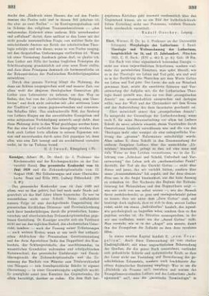 332-334 [Rezension] Elert, Werner, Morphologie des Luthertums