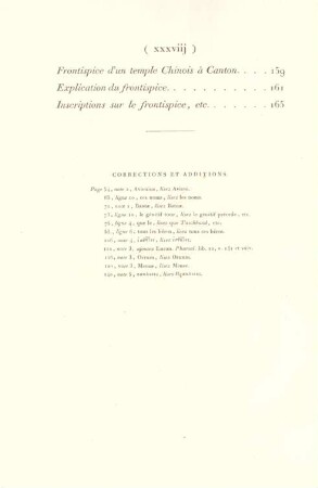 Corrections et additions