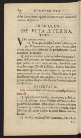 Articulus De Vita Aeterna.