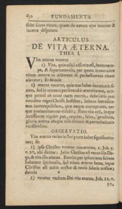 Articulus De Vita Aeterna.