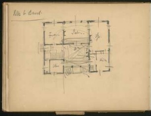Villa bei Basel: Grundriss (aus: Skizzenbuch Walter Hentschel)