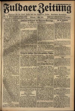 Ausgabe vom Mittwoch, den 07. März 1928.
