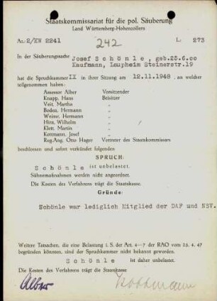 Schönle, Josef