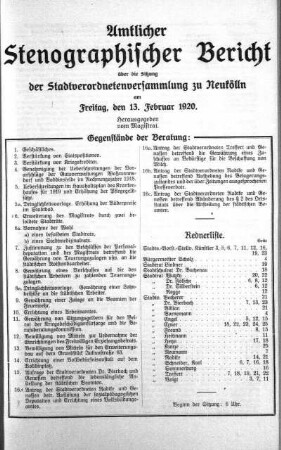 13. Februar 1920