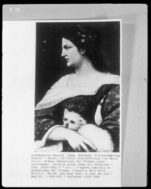 Bildnis der Dame mit Hündchen