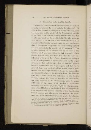 3. The levitical impurity of the Gentile.