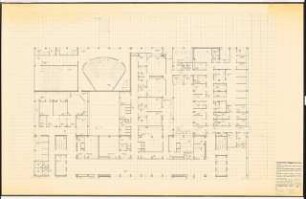 Gartenanlagen an der Anstaltskirche mit Klausur und an der Frauenklinik der Universität Köln, Köln: Gebäude: Erdgeschoss Nord: Grundriss 1:100
