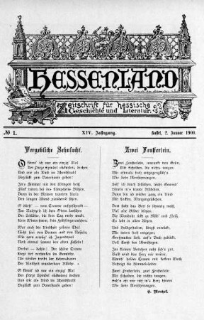 No. 1, 2. Januar 1900