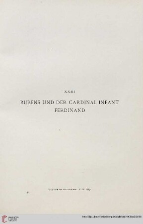 XXIII. Rubens und der Cardinal Infant Ferdinand