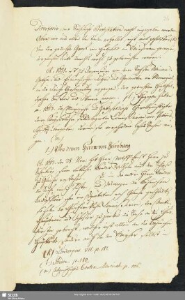 1.) Von denen Herrn von Schönburg