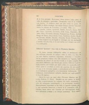 Editorial "Justicia": Una vida de Florencio Sánchez