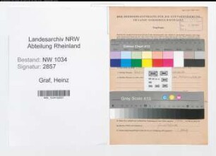Entnazifizierung Heinz Graf , geb. 02.09.1915 (Leutnant)