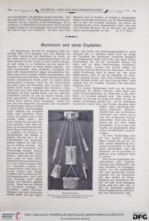 Aluminium und seine Oxidation
