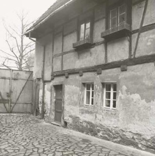 Dresden-Plauen, Hofmühlenstraße 59/61. Bauernhof (2. H. 18. Jh.), Seitengebäude