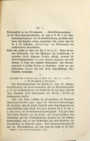 Entscheidungen des Preußischen Oberverwaltungsgerichts, 31. 1897
