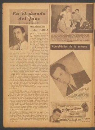 En el mundo del jazz - Tres minutos con Juan Ibarra