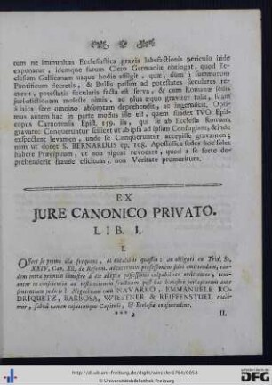 Ex Jure Canonico Privato.