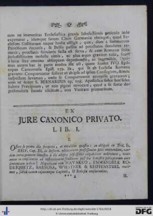 Ex Jure Canonico Privato.