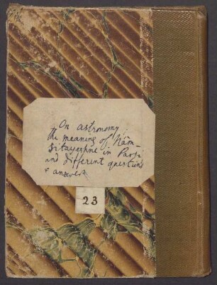 Sammelhandschrift aus 8 Stücken, u.a. Mitteilungen zur Himmels- und Erdkunde - BSB Cod.Zend 68