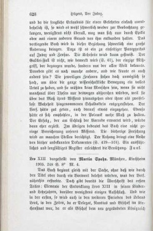 628-629 [Rezension] Spahn, Martin, Leo XIII