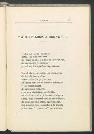 "Alto silencio regna"