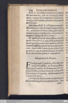 Allegrezza di Nozze.
