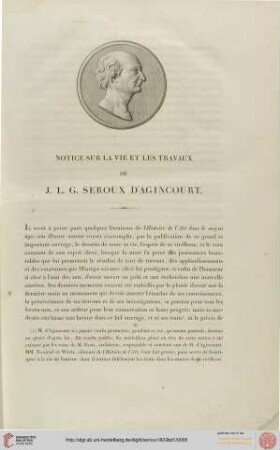 Notice sur la vie et les travaux de J.L.G. Seroux d'Agincourt