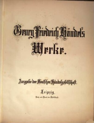 Georg Friedrich Händel's Werke, 38. Lateinische Kirchenmusik