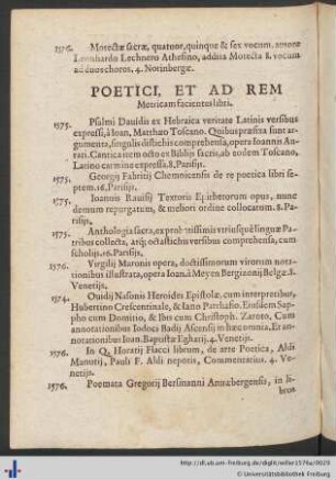 Poetici, Et Ad Rem Metricam facientes libri.