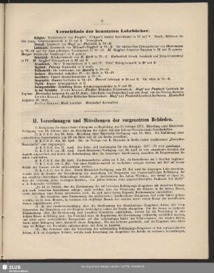 II. Verordnungen und Mitteilungen der vorgesetzten Behörden