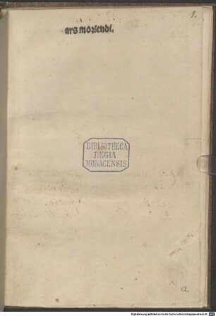 Ars moriendi 'Quamvis secundum philosophum ...'