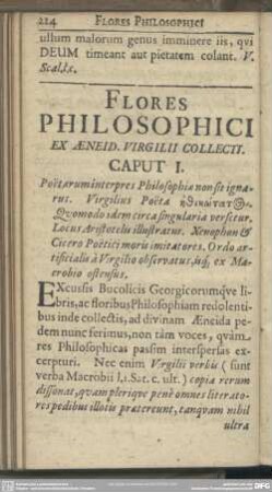 Flores Philosophici Ex Aeneid. Virgilii Collecti