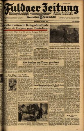 Ausgabe vom Freitag, den 26. März 1943.
