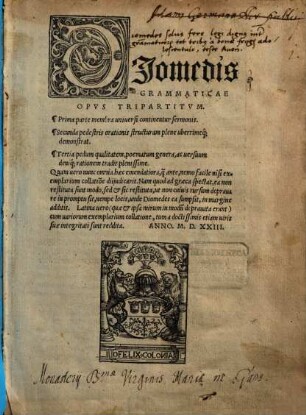 Grammaticae opus tripartitum