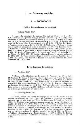 268-270, 2. Sciences sociales