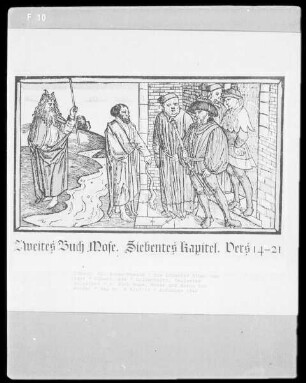 Die Lübecker Bibel von 1494 — Moses und Aaron vollbringen Wunder