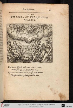 Cap. XIII. Dii coeli et terrae apvd graecos