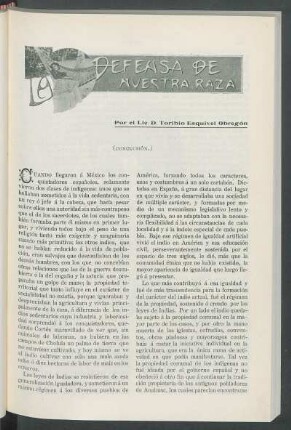 Defenssa de nuestra raza