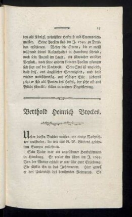 Berthold Heinrich Brockes