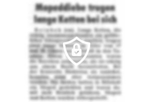 Mopeddiebe trugen lange Ketten bei sich