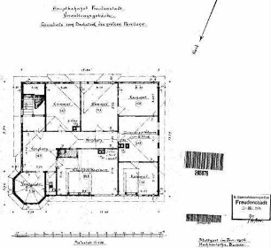 Freudenstadt Hbf: Empfangsgebäude Grundriß Dachgeschoß mit großem Pavillon