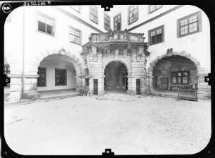 Schloss Friedenstein. Altan in der Nordostecke des Schlosshofes