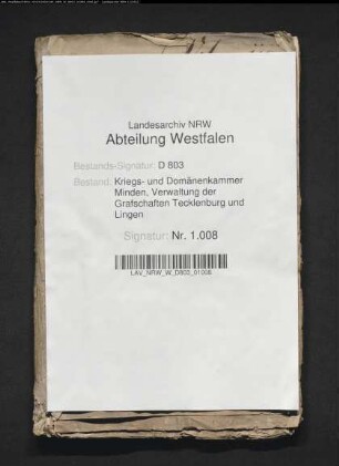 Abnahme der Zuschlagsgelderrechnungen von der Grafschaft Lingen