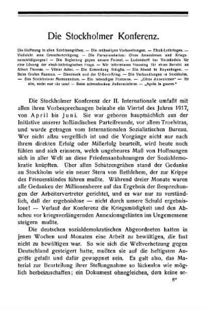 Die Stockholmer Konferenz